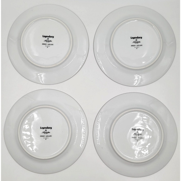 Noritake Sweet Leilani 3482 Bread & Butter Plate 6 3/8" Gray Pink Roses Set of 4 - Picture 5 of 8